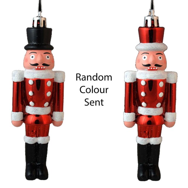 Christmas Nutcracker Decoration Hanging Ornament 11cm Shiny Finish