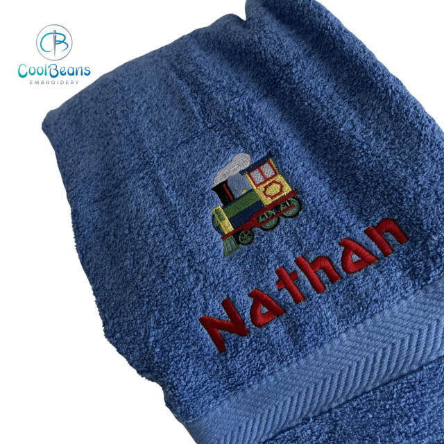 Train Towel - Personalised - Flannel / Hand Towel / Bath Towel