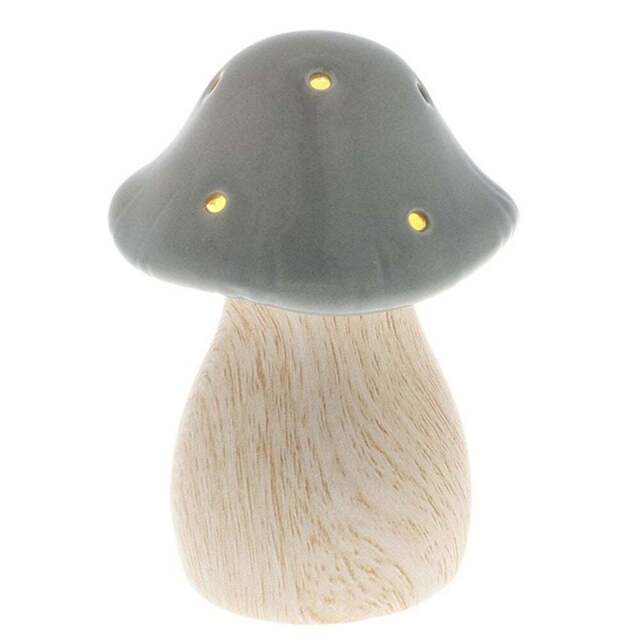 Shudehill Giftware Small Grey Mushroom Glow Lamp 335850