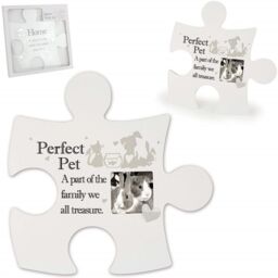 Pet Photo Frame Love Jigsaw Wall Art Animal Lover Gift Idea Said With