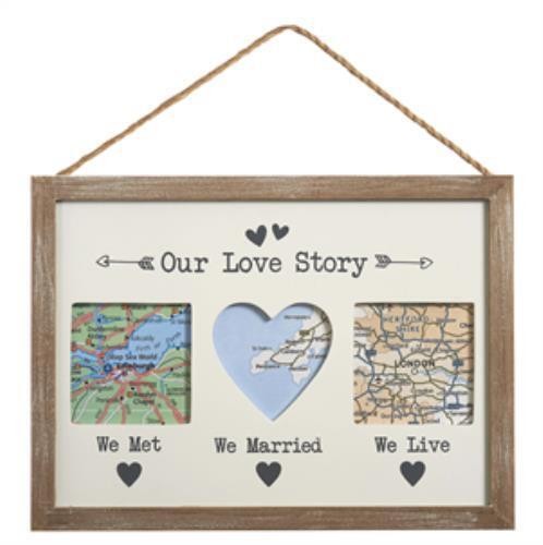 Transomnia Valentine’s Day Hanging Photo Frame Love Story Met Married
