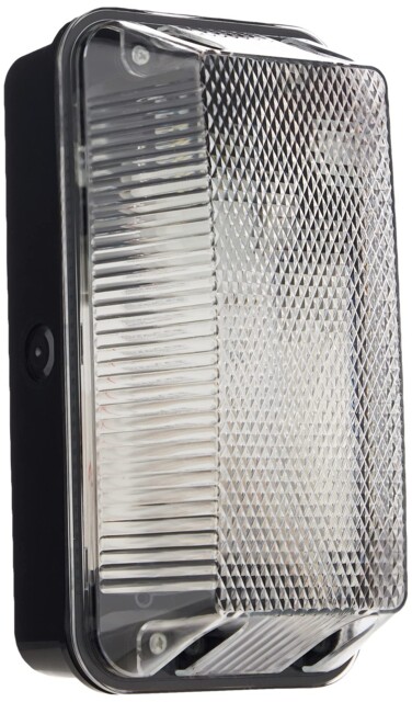 Knightsbridge 230v Ip65 60w B22 Bulkhead With Clear Prismatic Diffuser