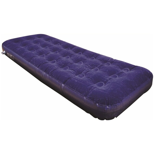 Highlander Inflatable Sleeping Airbed Single Flocked Pvc Camping