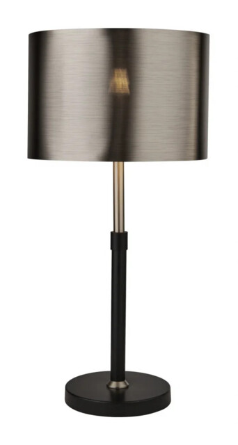 Table Light Black Rachel Chrome Searchlight 3877bk
