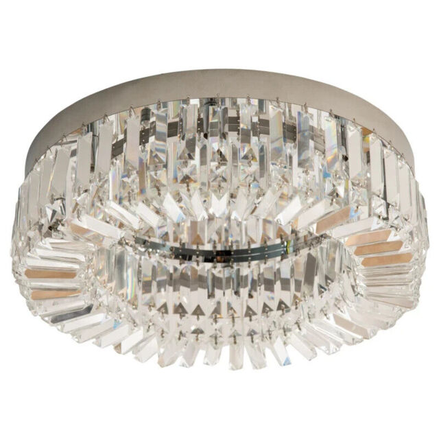 Homcom Crystal Ceiling Light Modern Chandeliers For Living Room
