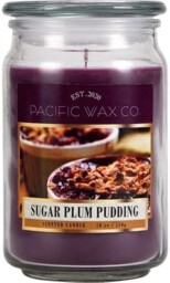 Pacific Wax Co Sugar Plum Pudding Scented Candle Large Jar - 510g - 85
