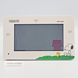 Rhythm Peanuts Snoopy Digital Clock Alarm Calendar Desk White Funny
