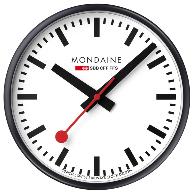 Mondaine Wall Clock Quartz 25 Cm Black/white A990.clock.12sbb