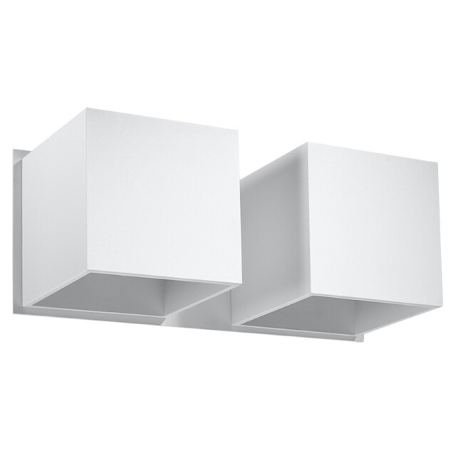 Industrial Wall Lamp Quad 2 Aluminium White Gu10 Led Sollux Lighting