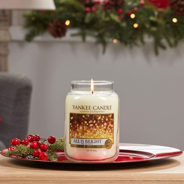 Yankee Candle Scented Candle - All Is Bright Large Jar Candle - Up To