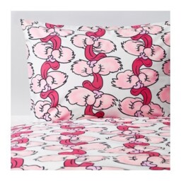 Ikea Stunsig Silly Cat Single Duvet/quilt Cover & 2 Pillowcases, Pink