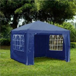 Gazebo With Sides Garden Marquee Pe Awning Beach Party Camping Tent