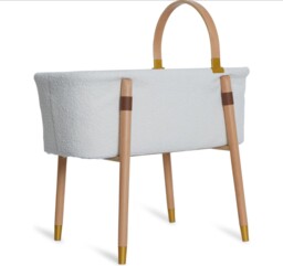 Vola Bassinet By Baby Elegance - Soft Boucle Baby Crib With Breathable