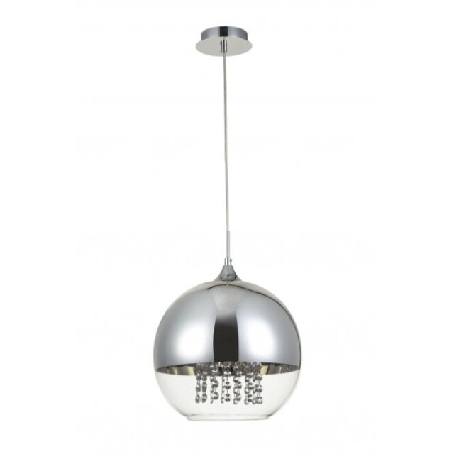 Maytoni Chandeliers Fermi 1 Light Globe Pendant Polished Nickel