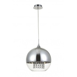 Maytoni Chandeliers Fermi 1 Light Globe Pendant Polished Nickel