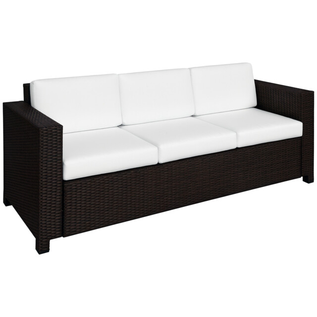 Outsunny Rattan Wicker 3-seater Sofa Chair Patio Furniture W/ Cushion