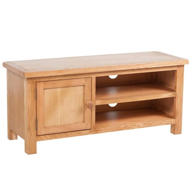 Solid Oak Wood Plasma Tv Cabinet Hifi Stand Unit Entertainment Centre