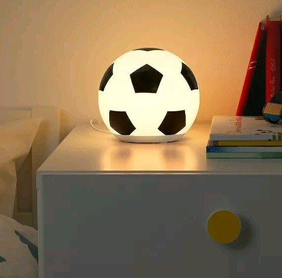 Ikea Angarna Led Table Lamp Desk Foot Ball Football White Light
