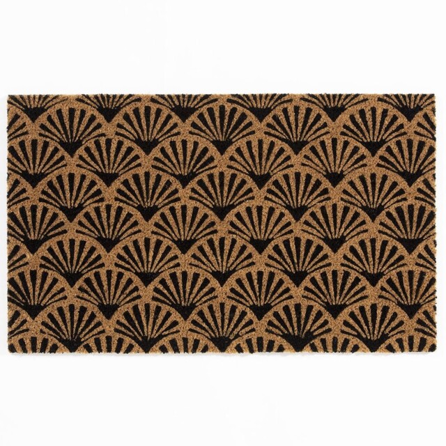 Astley Scallop Deco Latex Backed Coir 45x75cm Doormat