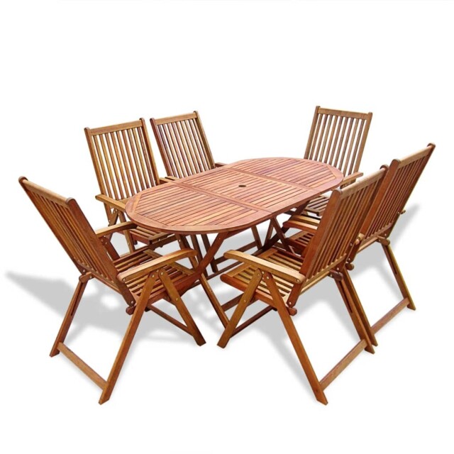 Solid Teak Wood Garden Dining Set Wooden Table And Chair 5/7 Piece