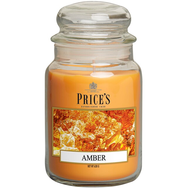 Price's Candles Large Glass Jar Amber 150 Hours Burn Time Prices