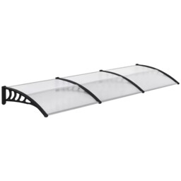 Door Canopy Outdoor Awning Rain Shelter For Window Porch 303x96 Clear