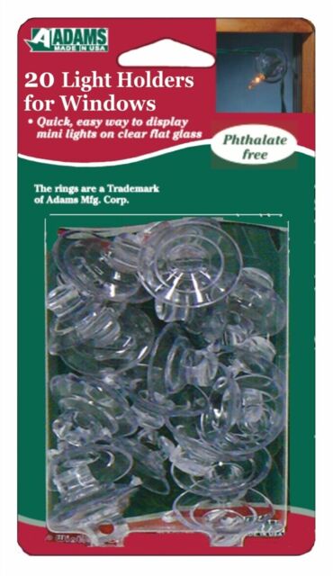 Adams Christmas 20 Light Holders For Windows Christmas Fairy Light