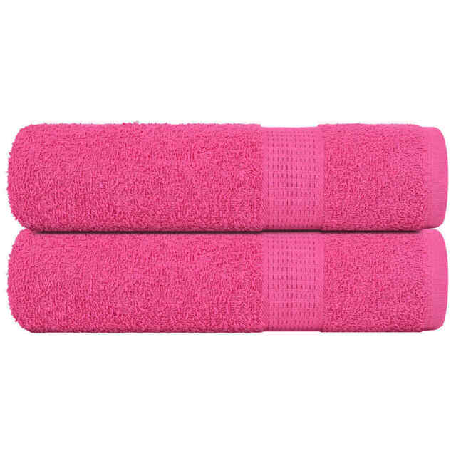 Hand Towels 2 Pcs Pink 50x100 Cm 360 Gsm 100% Cotton Vidaxl