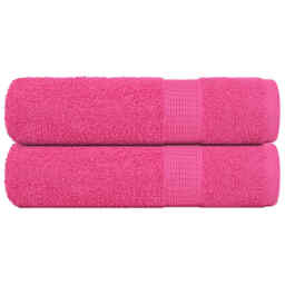 Hand Towels 2 Pcs Pink 50x100 Cm 360 Gsm 100% Cotton Vidaxl