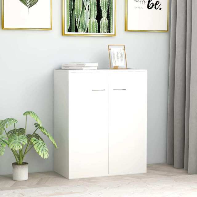 Sideboard White 60x30x75 Cm Engineered Wood Vidaxl