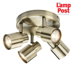 Knightsbridge Csp3ab 230v Gu10 Quad 4 Spotlight Ceiling Light -