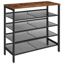 Hoobro Shoe Rack, 5-tier Organizer Shelf, 75 X 30 X 85 Cm, Rustic