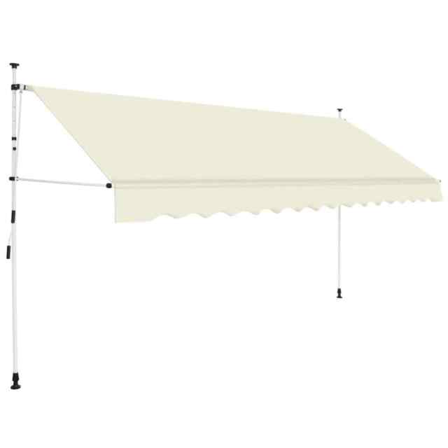 Manual Retractable Awning 400 Cm Cream Vidaxl