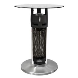 Dellonda Garden Bistro Table With 1200w Heater 65cm Black/stainless