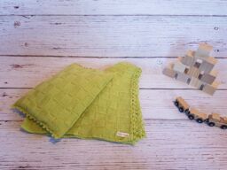 Soft Handmade Baby Blanket With Pillowcase, Green Dream