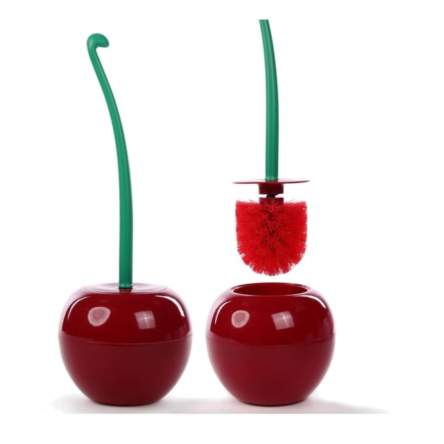Cherry Shape Toilet Brush & Holder Set – Durable, Deep Cleaning