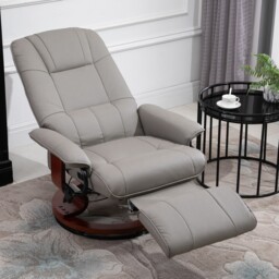 Ergonomic Recliner Sofa Chair Pu Leather Armchair Lounger With