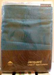 "Styled For Your Home Jacquard Alice Waffle Lined 3"" Tape Curtains 66"""