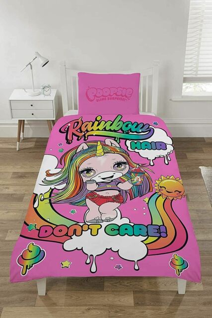 Bedding Set Girls Bedroom Poopsie Slime Surprise Single Duvet Cover