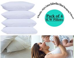 Soft Hotel Quality Pollycotton Hallowfibre Filled Sleeping Pillows