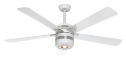 "Ceiling Fan With Light Living Room Fan Pull Cords Alu White 132 Cm 52"""