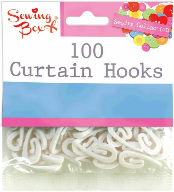 Curtain Hooks For Curtains White Plastic For Curtain Rings 100pcs