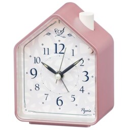 Seiko Pyxis Nr452p Alarm Clock Analog Pink Compact Silent Desk Japan