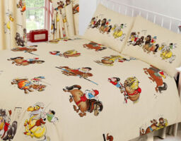 Thelwell Cartoon Comic Horses Ponies Riding Dressage Cream Bedding Or