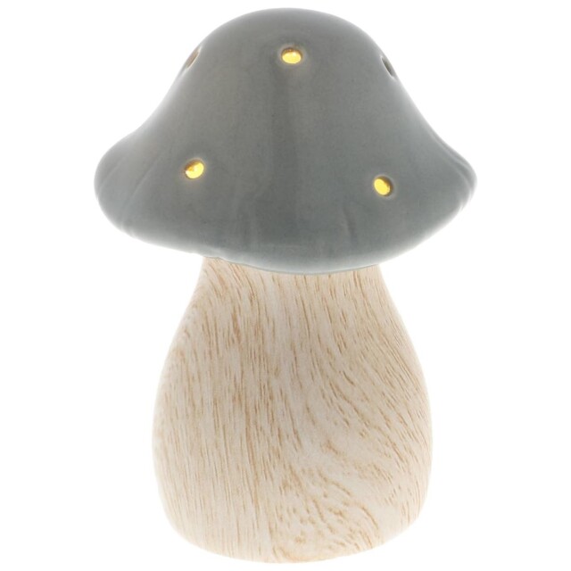 Grey Small Mushroom Glow Lamp Battery Operated Sensory Home Decor