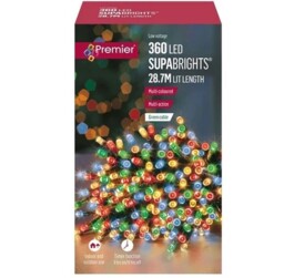 Premier Supabrights Christmas Tree Fairy Lights - 360 Led - Multi