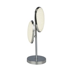 2 Light Bulbs Led Chrome Finish Office Bedside Table Lamp Crush Ice