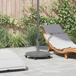 Outdoor Umbrella Base Dark Grey Wood Look 48 X 48 X 32 Cm Vidaxl