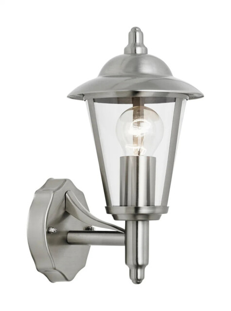 Outdoor Light Silver Klien Wall Ip44 Stainless Steel Up Endon