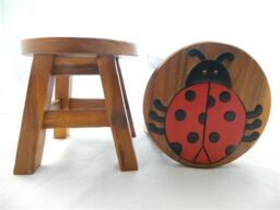 Childs Childrens Wooden Stools Hand Made Stool In Assorted Designs